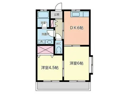 エトワールIV(2DK/1階)の間取り写真