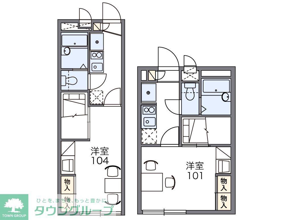 レオパレス宮本長栄(1K/2階)の間取り写真