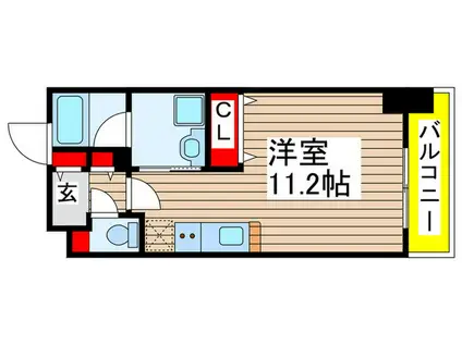 レジデンシア尾頭橋(ワンルーム/7階)の間取り写真