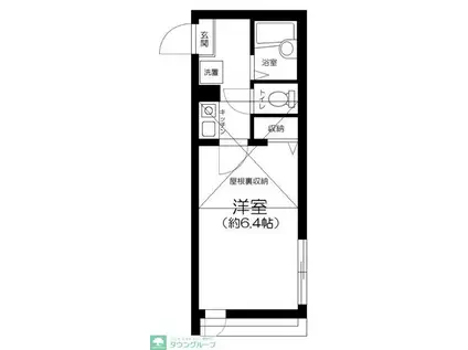 レジデンス江北(1K/3階)の間取り写真