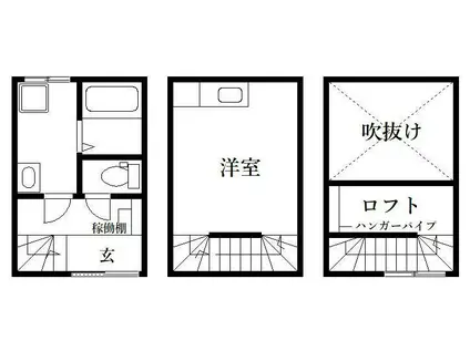 ノース SIDE TERRACE(ワンルーム/1階)の間取り写真