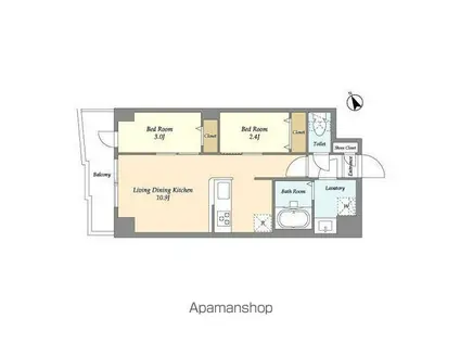 アルファコート曳舟2(2LDK/5階)の間取り写真