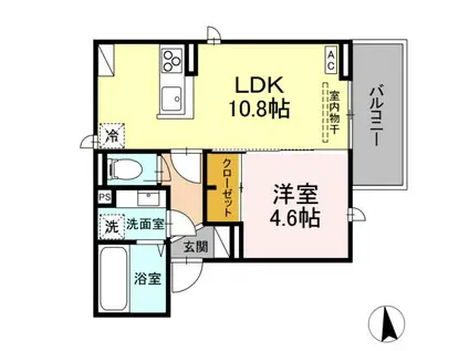 D-ROOM平和(1LDK/2階)の間取り写真