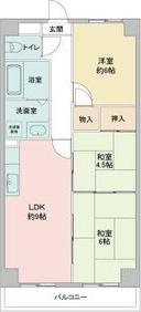 レジディア日比野(3LDK/14階)の間取り写真