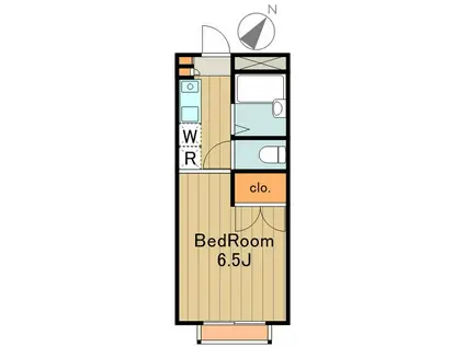 ブロッサム南大沢(1K/3階)の間取り写真
