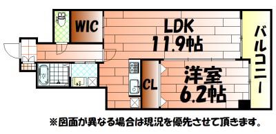 フェルト515(1SLDK/10階)の間取り写真