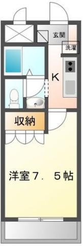 クレシア CRECIA(1K/1階)の間取り写真