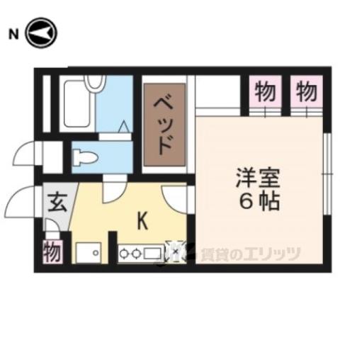 レオパレス滋野(1K/2階)の間取り写真