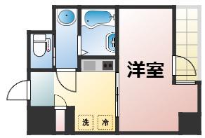ARTIZA森ノ宮D.C(1K/12階)の間取り写真