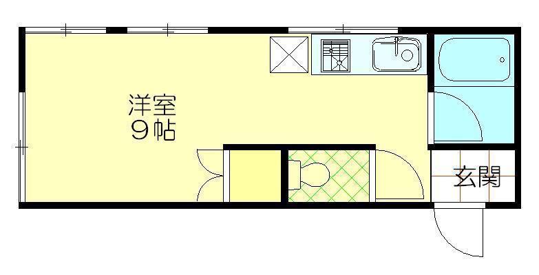 マンションAQUA(ワンルーム/3階)の間取り写真