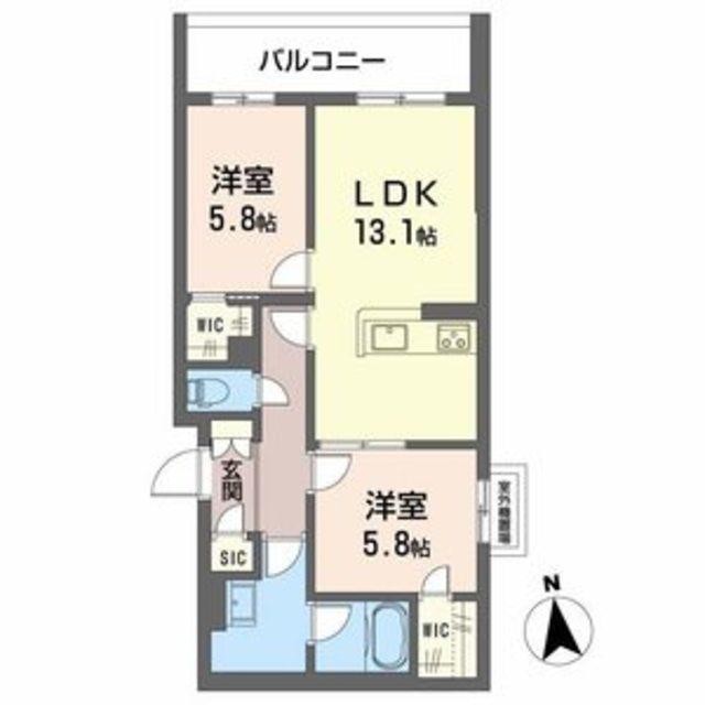 シャーメゾン東雲(2LDK/4階)の間取り写真
