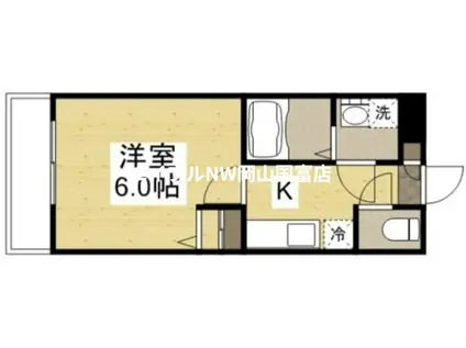 ウェーブレジデンス原尾島(1K/1階)の間取り写真