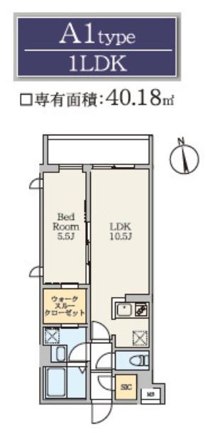 S-RESIDENCE駒場東大前(1LDK/2階)の間取り写真