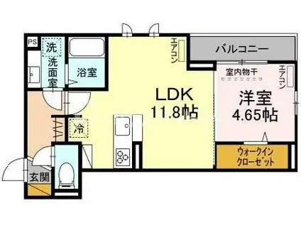 メゾン真砂(1LDK/2階)の間取り写真