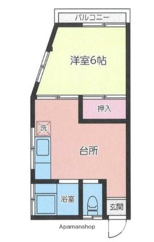 COYOSO(1DK/2階)の間取り写真