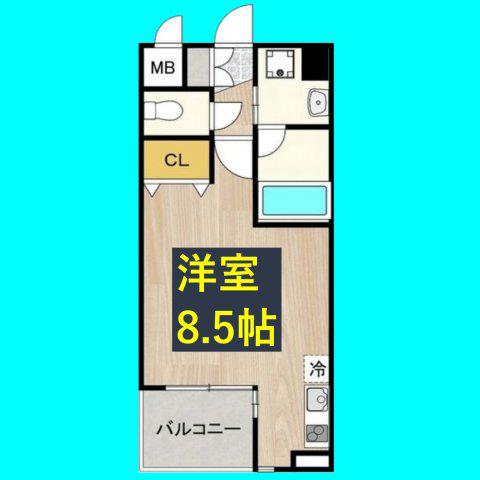 CITY SPIRE 名駅北(ワンルーム/2階)の間取り写真
