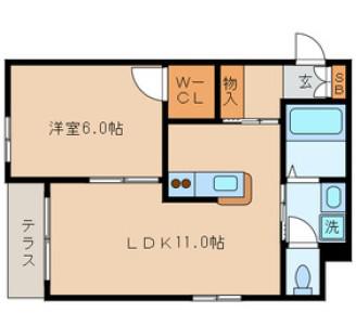 ESTIER(1LDK/1階)の間取り写真