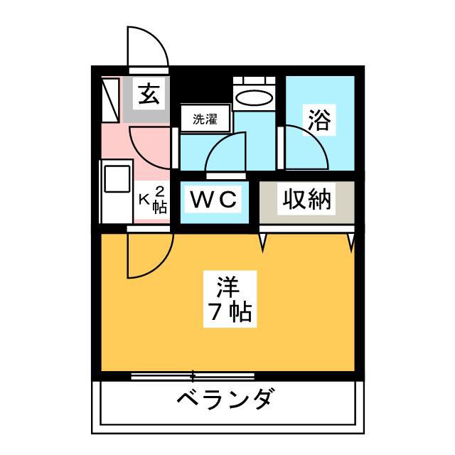 プレジオ新吉田(1K/3階)の間取り写真