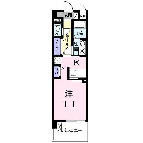 グランセピア(1K/3階)の間取り写真