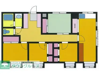 サイレンスコーポ(4LDK/1階)の間取り写真