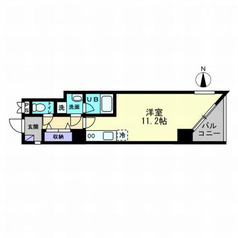 HIGHS TOP表町(1K/6階)の間取り写真