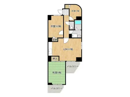 フローレンスパーク(3LDK/3階)の間取り写真