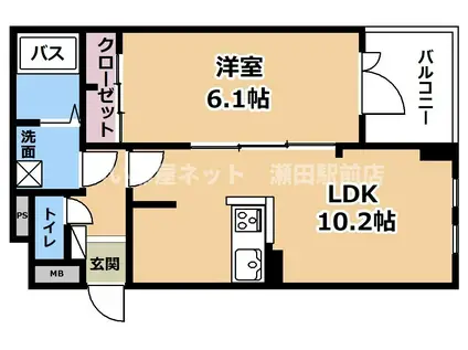 セントエルモ(1LDK/2階)の間取り写真