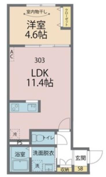 カインドネス八王子元横山町(1LDK/3階)の間取り写真