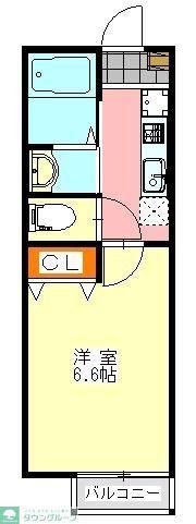 ALONZA(1K/1階)の間取り写真