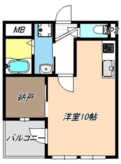 プリマベーラ(ワンルーム/3階)の間取り写真