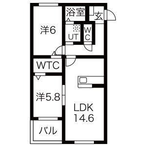 樽見鉄道 北方真桑駅 徒歩28分 3階建 築15年(2LDK/1階)の間取り写真