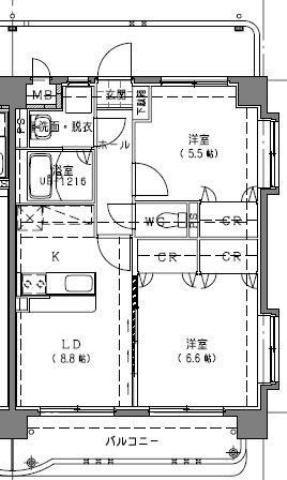 フルールY&A(2LDK/2階)の間取り写真