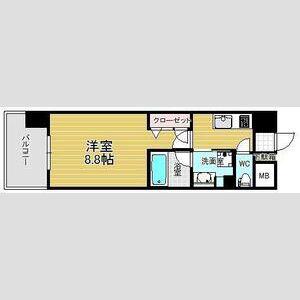 エスペランサ上前津(1K/13階)の間取り写真