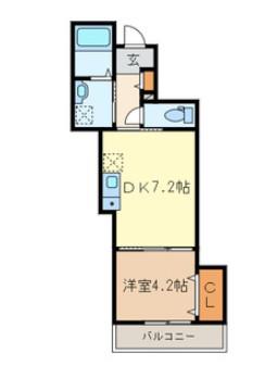 ファーストコート日進(1DK/3階)の間取り写真