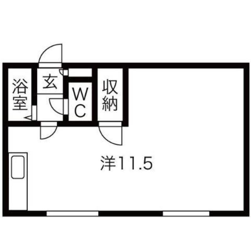 五輪通レジデンス(ワンルーム/3階)の間取り写真