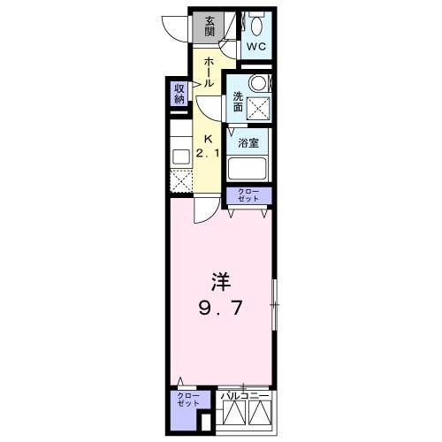 ジュピター ムサシノ(1K/3階)の間取り写真