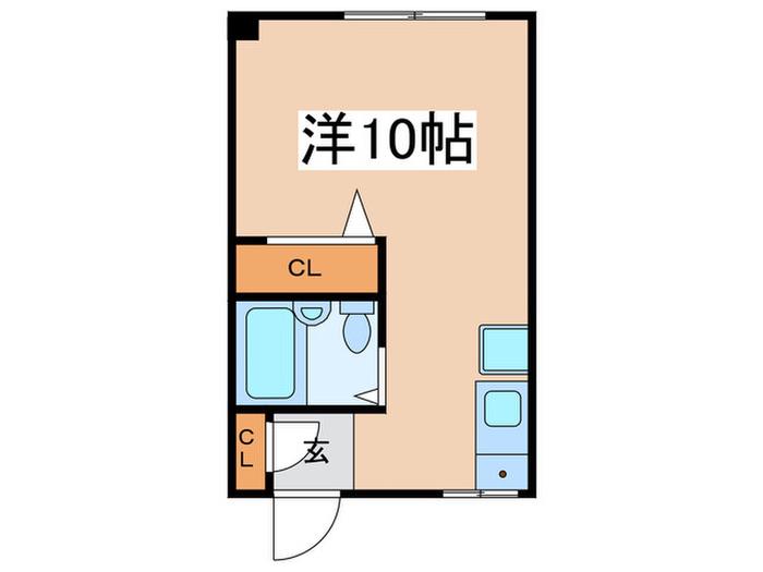 菊池ハウス(ワンルーム/1階)の間取り写真