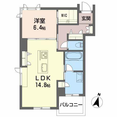 シェーナーヴァルト錦町(1LDK/2階)の間取り写真