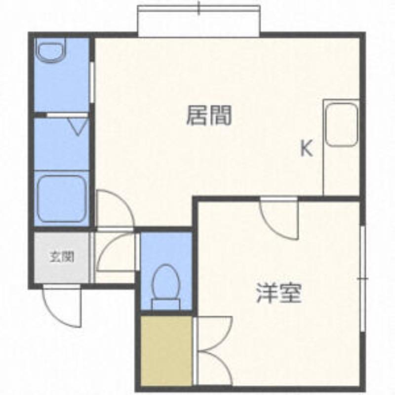 パイントゥリー手稲II(1LDK/2階)の間取り写真