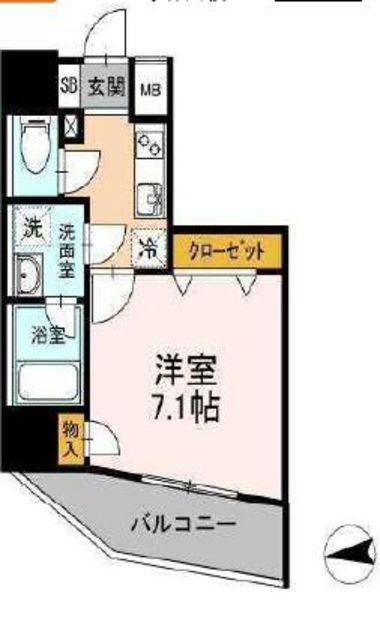 AOIレジデンス早稲田(1K/10階)の間取り写真
