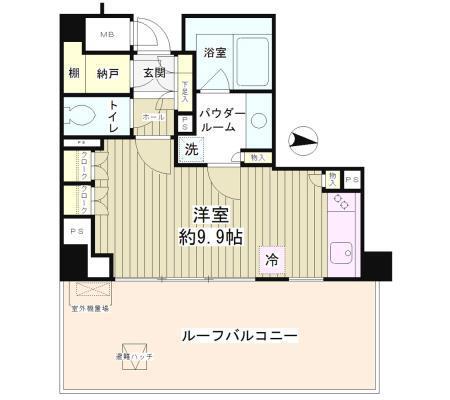 パークアクシス白金台南(ワンルーム/5階)の間取り写真