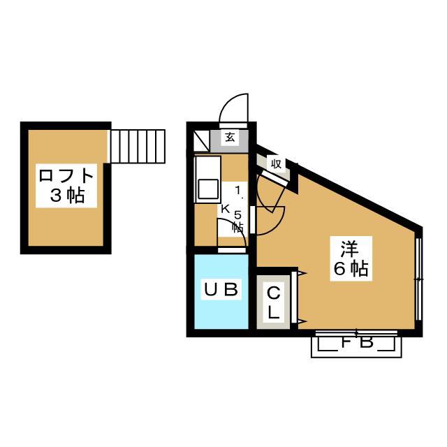 MAISON KITSUKAWA(1K/2階)の間取り写真