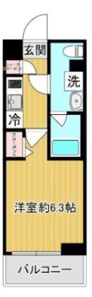 SHOKEN RESIDENCE川崎登戸ウエスト(1K/1階)の間取り写真