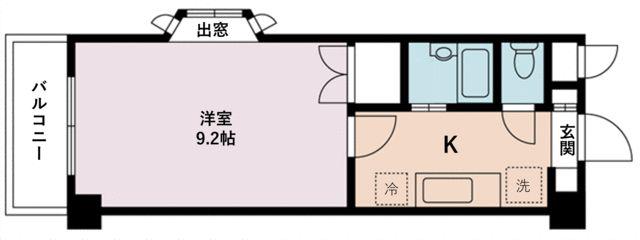 シティーホーム鷹の台♯3(1K/2階)の間取り写真