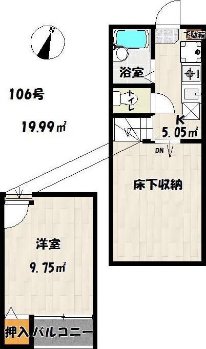 リックメゾン(1K/1階)の間取り写真