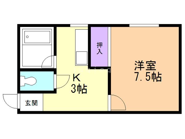 FEEL FINE OKUNO(1K/2階)の間取り写真