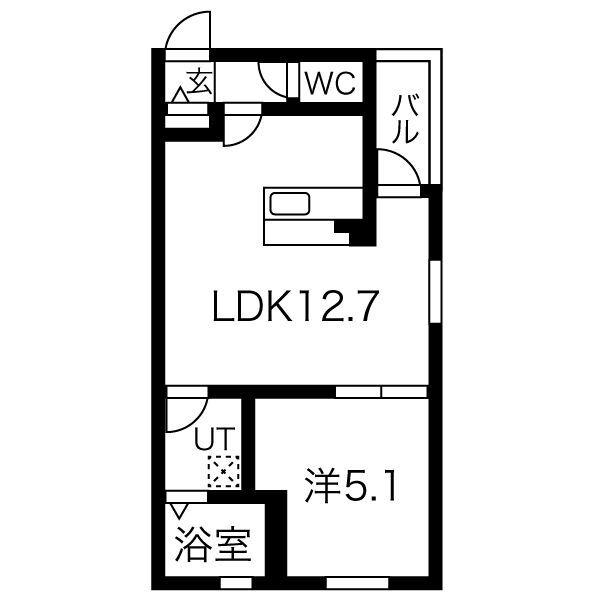 NAGOYA THE GARDEN(1LDK/3階)の間取り写真