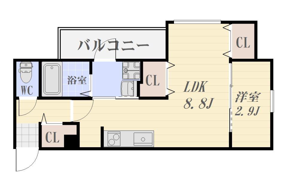 BLD.KIHARA.NO5(1LDK/5階)の間取り写真