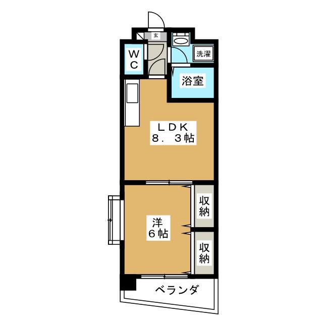 ドエル瑞江(1LDK/3階)の間取り写真