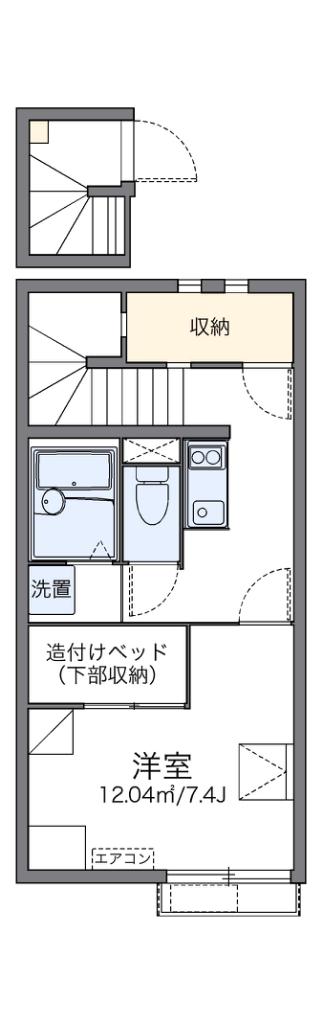 レオネクストグリーンハイツ3号(1K/2階)の間取り写真